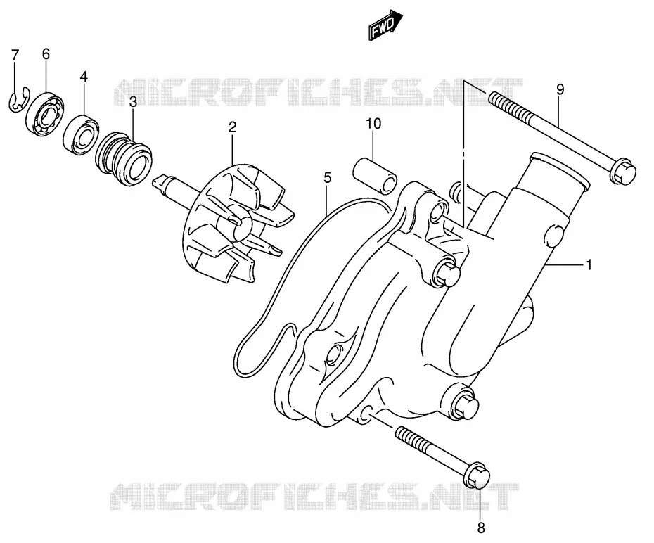 WATER PUMP Suzuki MOTO 1000 V-STROM 2005  DL1000K5(E2)