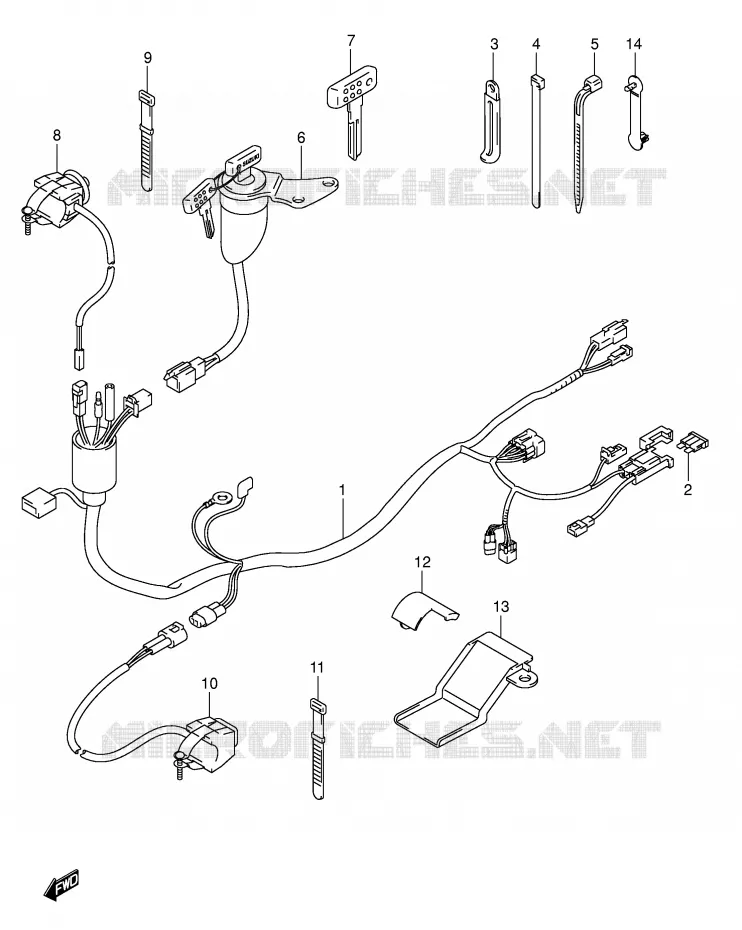 WIRING HARNESS (DR-Z400EK5/K6/K7 E1,P37) Suzuki MOTO 400 DR-Z 2009  DR-Z400EK9(E1)