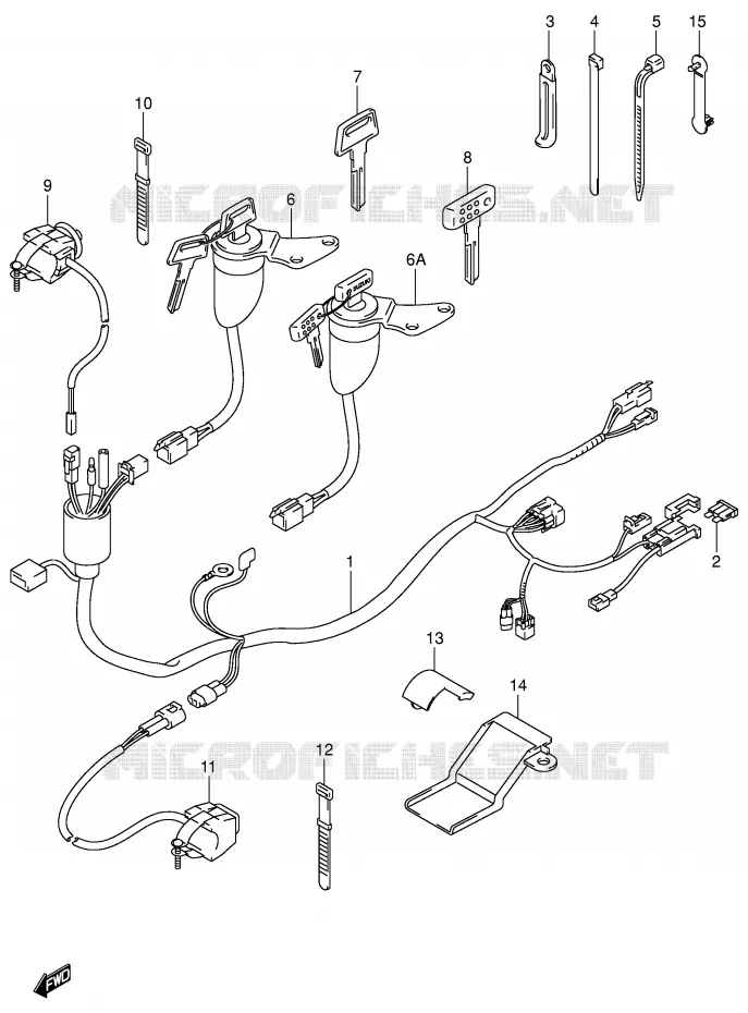 WIRING HARNESS (DR-Z400EY/EK1/EK2/EK3/EK4) Suzuki MOTO 400 DR-Z 2004  DR-Z400EK4(E1)