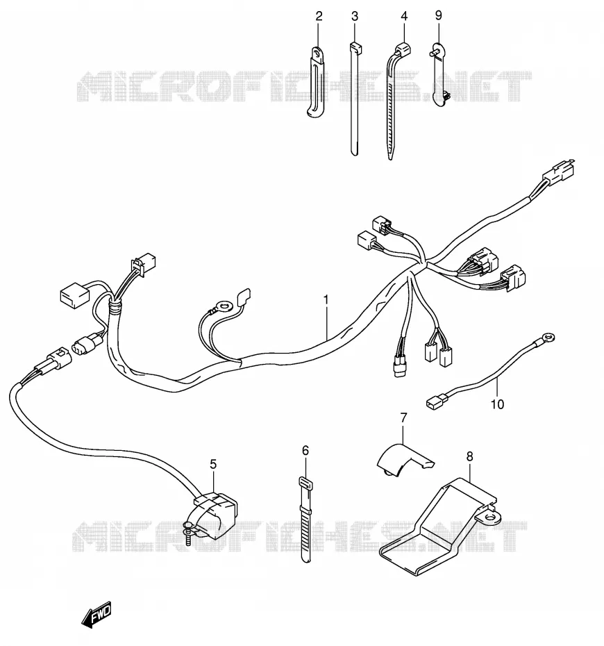 WIRING HARNESS (DR-Z400Y/K1/K2/K3/K4) Suzuki MOTO 400 DR-Z 2000  DR-Z400EY(E1)