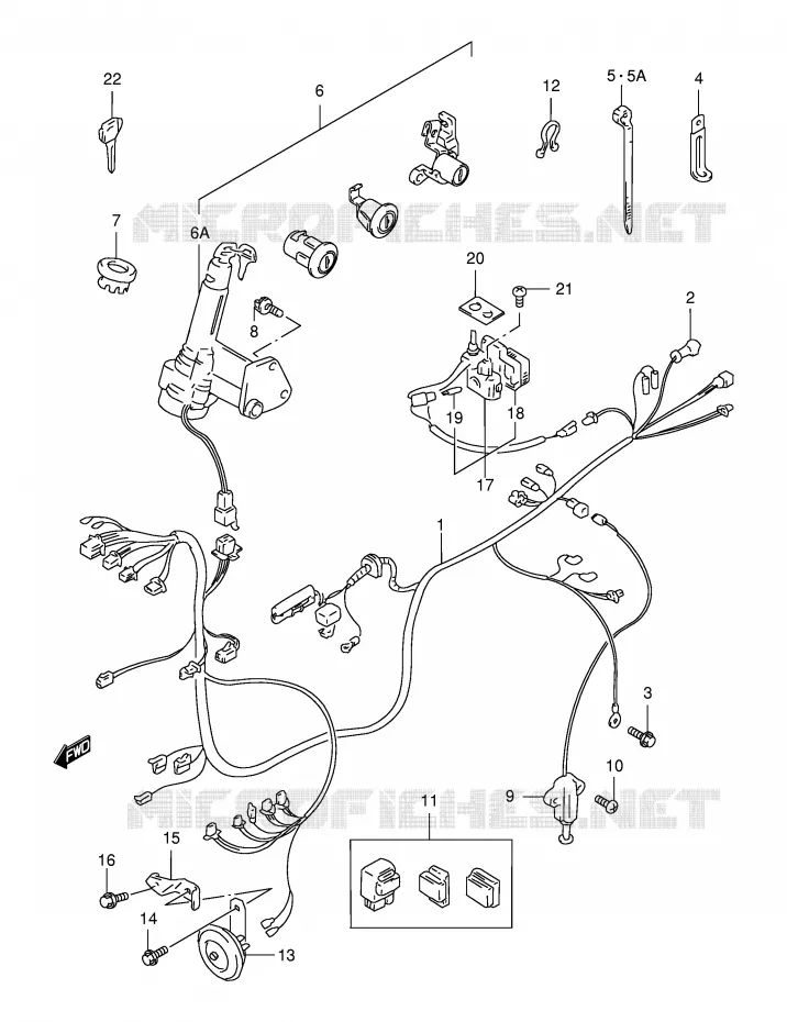 WIRING HARNESS Suzuki SCOOTER 150 BURGMAN 1999  AN150X(E34)