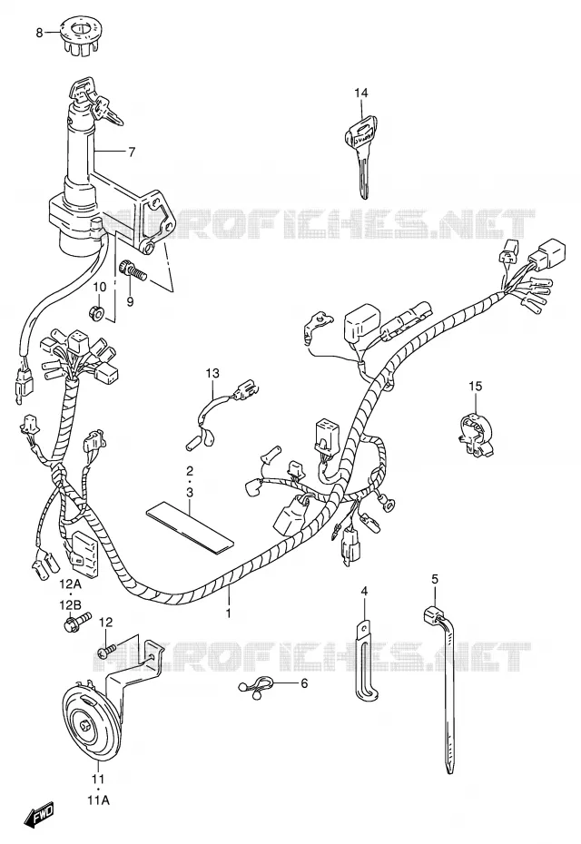 WIRING HARNESS Suzuki SCOOTER 50 AE 1993  AE50P(E28)