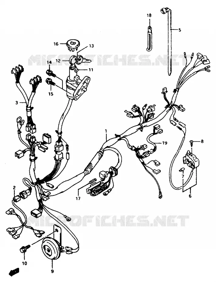 WIRING HARNESS Suzuki SCOOTER 50 AP 1994  AP50R(R/S/T)