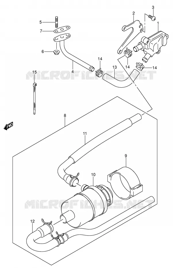 ANTI POLLUTION SYSTEM Suzuki SCOOTER 125 UE 2001  UE125CTK1(P2)