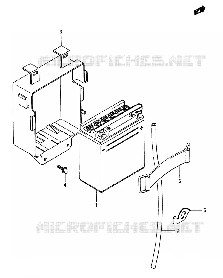 BATTERY Suzuki MOTO 250 RG 1987  RG250FH(G/H)
