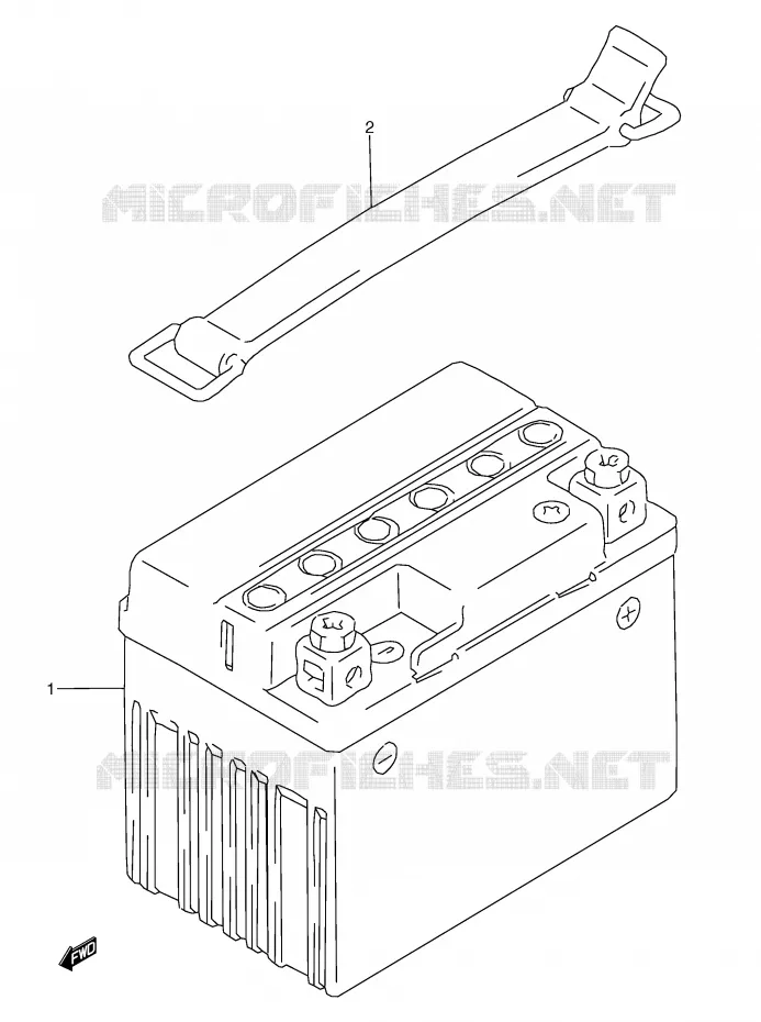 BATTERY Suzuki MOTO 250 RG 1992  RGV250N(E24)
