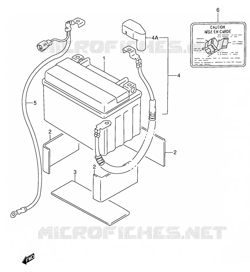 BATTERY Suzuki MOTO 600 RF 1995  RF600RS(E2)