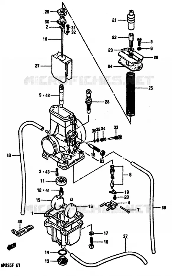CARBURETOR Suzuki MOTO 125 RM 1985  RM125F(E/F)