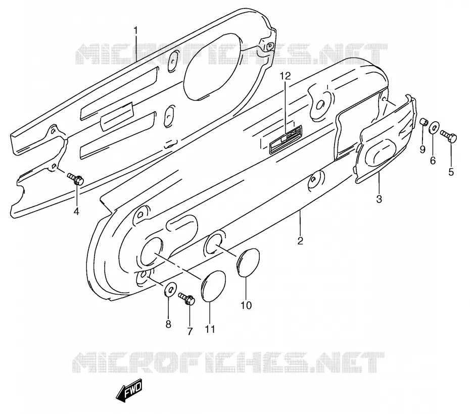 CHAIN GUARD (MODEL M) Suzuki SCOOTER 50 Autres-modeles 1991  RC50M(E1)