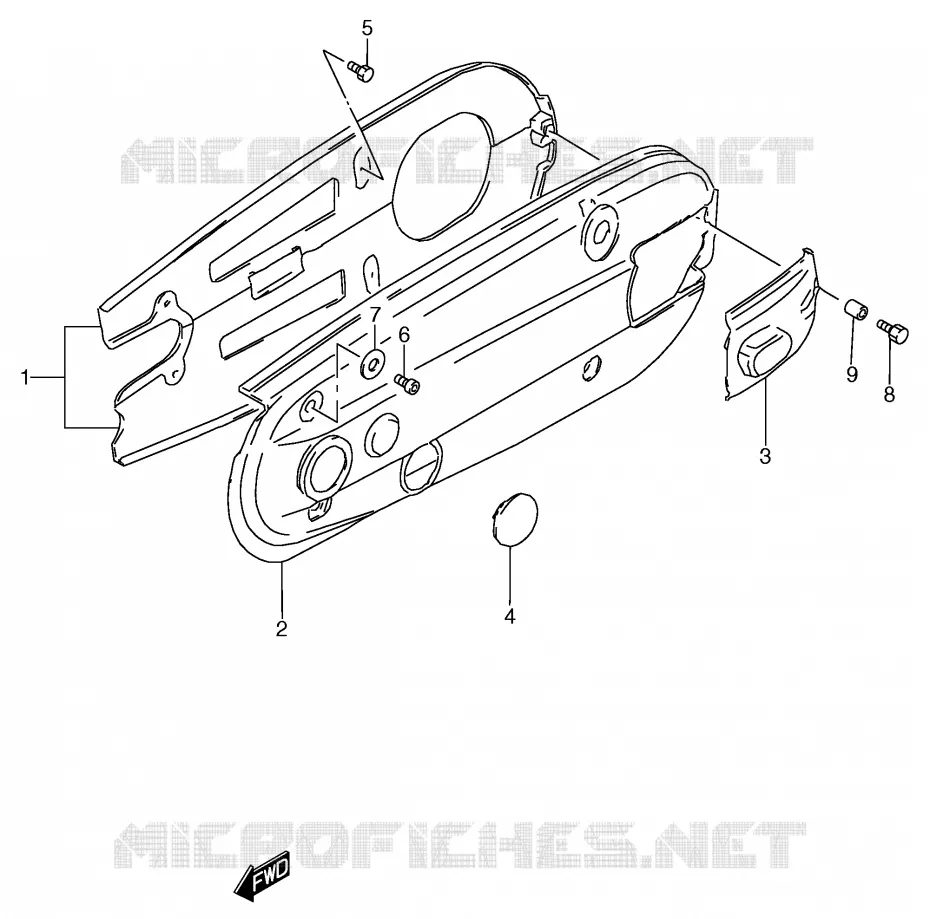 CHAIN GUARD (MODEL T) Suzuki SCOOTER 50 Autres-modeles 1996  RC50T(E1)