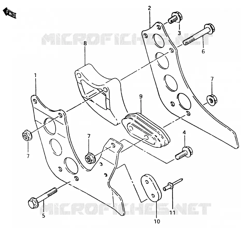 CHAIN GUIDE (MODEL D) Suzuki MOTO 500 RM 1983  RM500D(D/E)