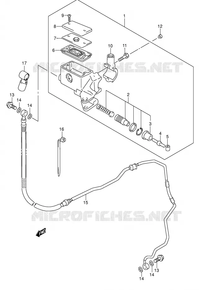 CLUTCH MASTER CYLINDER (MODEL K5/K6) Suzuki MOTO 1500 INTRUDER 2007  VL1500K7(E2)