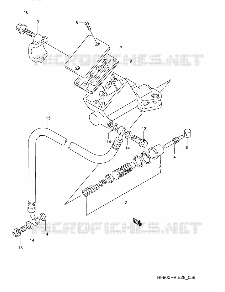 CLUTCH MASTER CYLINDER Suzuki MOTO 900 RF 1996  RF900RT(E28)