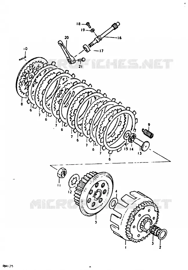CLUTCH Suzuki MOTO 125 RM 1980  RM125T