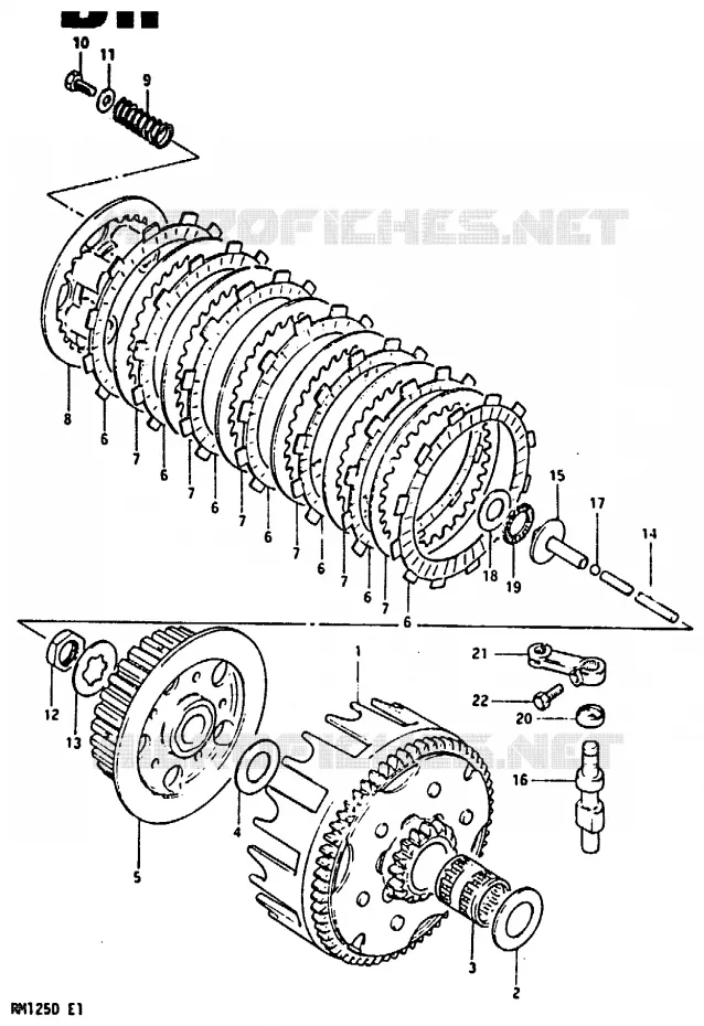 CLUTCH Suzuki MOTO 125 RM 1983  RM125D