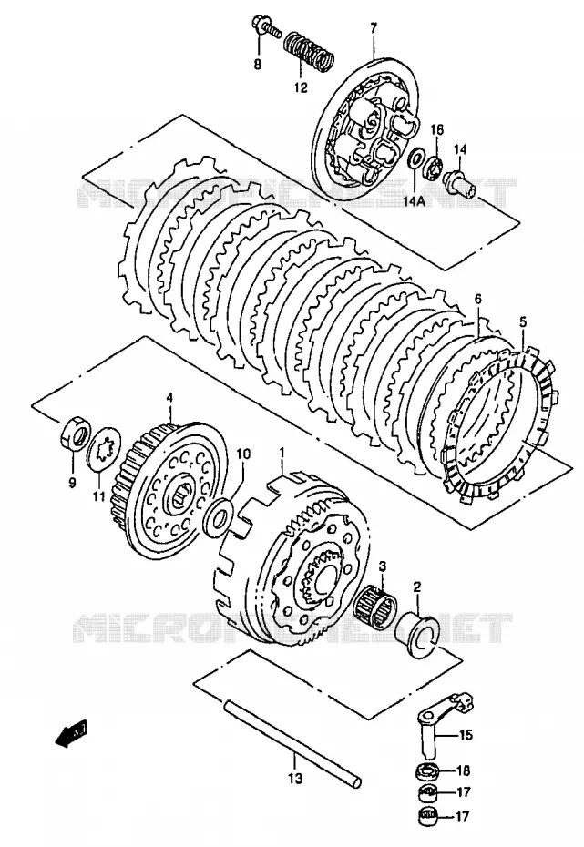 CLUTCH Suzuki MOTO 250 RM 2000  RM250Y(T/V/W/X/Y)