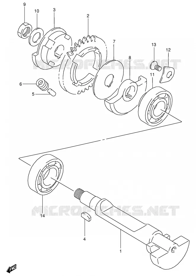 CRANK BALANCER Suzuki MOTO 125 RG 1992  RG125FUN(E18)