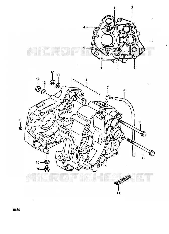 CRANKCASE Suzuki MOTO 50 Autres-modeles 1987  RB50H