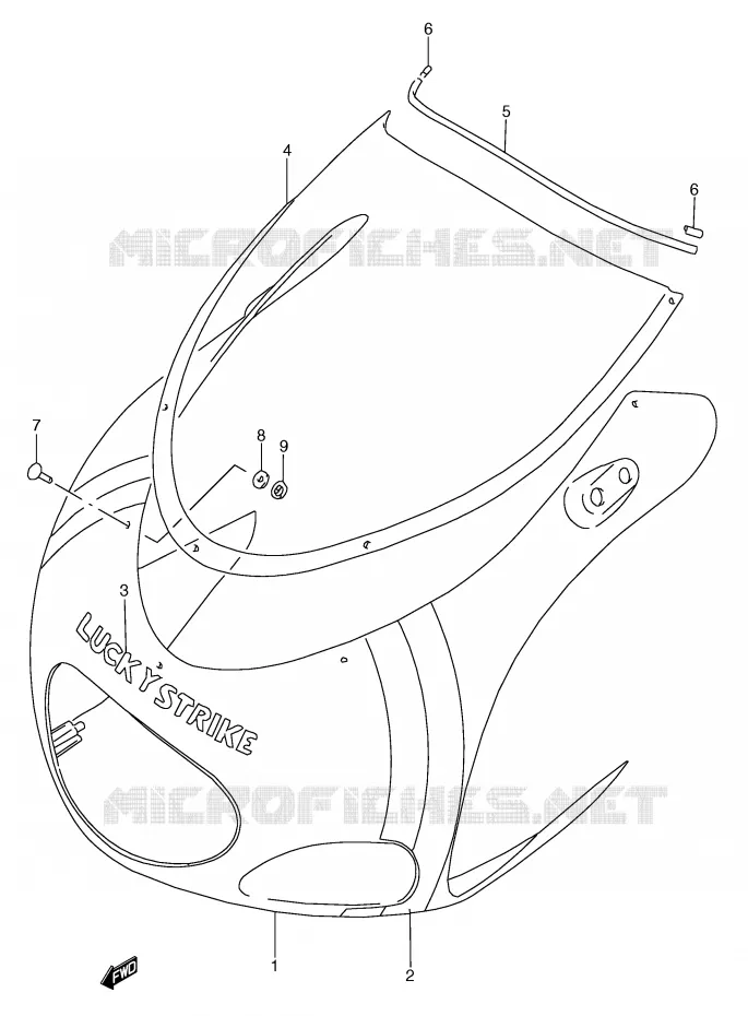 FAIRING (FOR G11) Suzuki MOTO 250 RG 1997  RGV250V(E1)