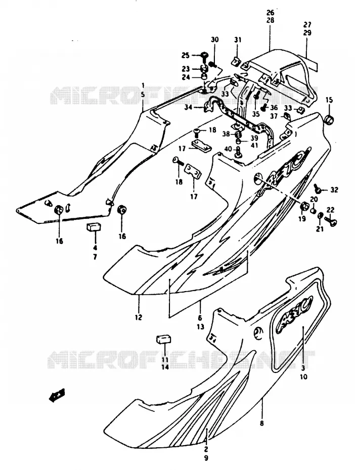 FAIRING (MODEL N) Suzuki MOTO 125 RG 1994  RG125FR(N/P/R)