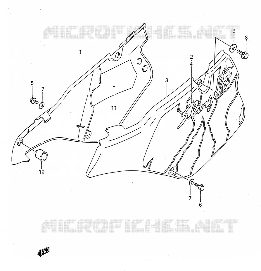 FAIRING (MODEL N) Suzuki MOTO 125 RM 1994  RM125R(E28)