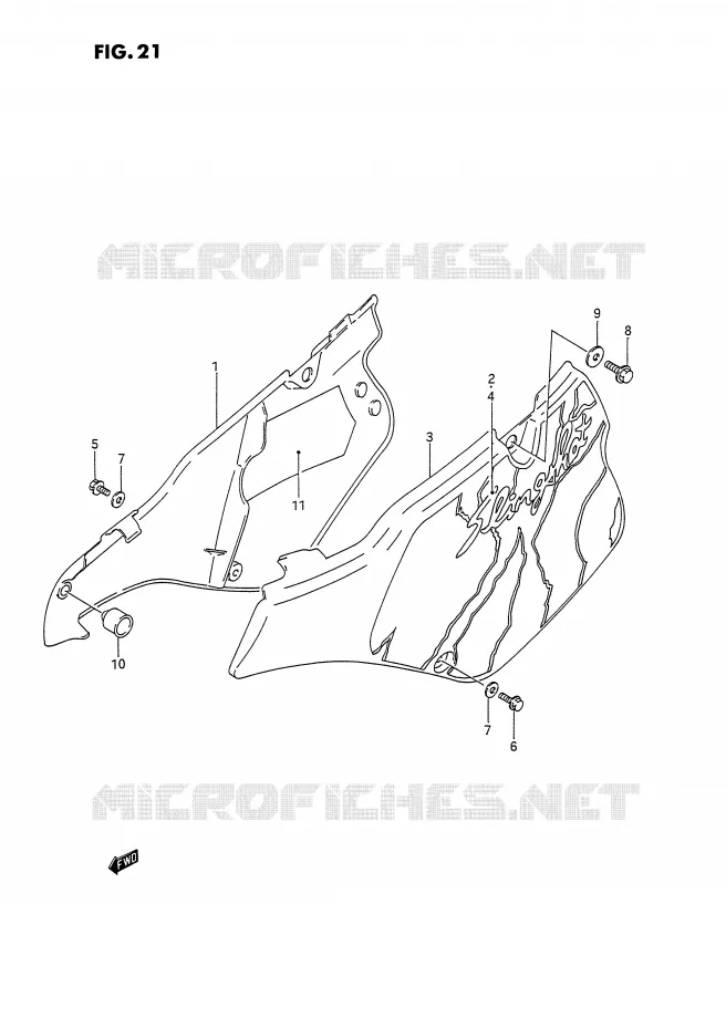 FAIRING (MODEL N) Suzuki MOTO 125 RM 1995  RM125S(E2)