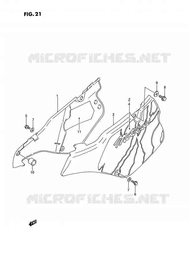 FAIRING (MODEL N) Suzuki MOTO 125 RM 1995  RM125S(E3)