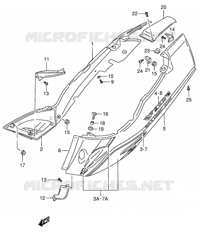 FAIRING (MODEL R/S) Suzuki MOTO 900 RF 1994  RF900RR(E2)