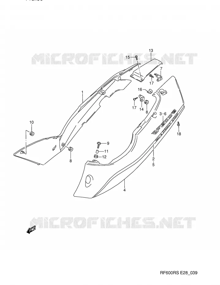 FAIRING Suzuki MOTO 600 RF 1994  RF600RR(E28)