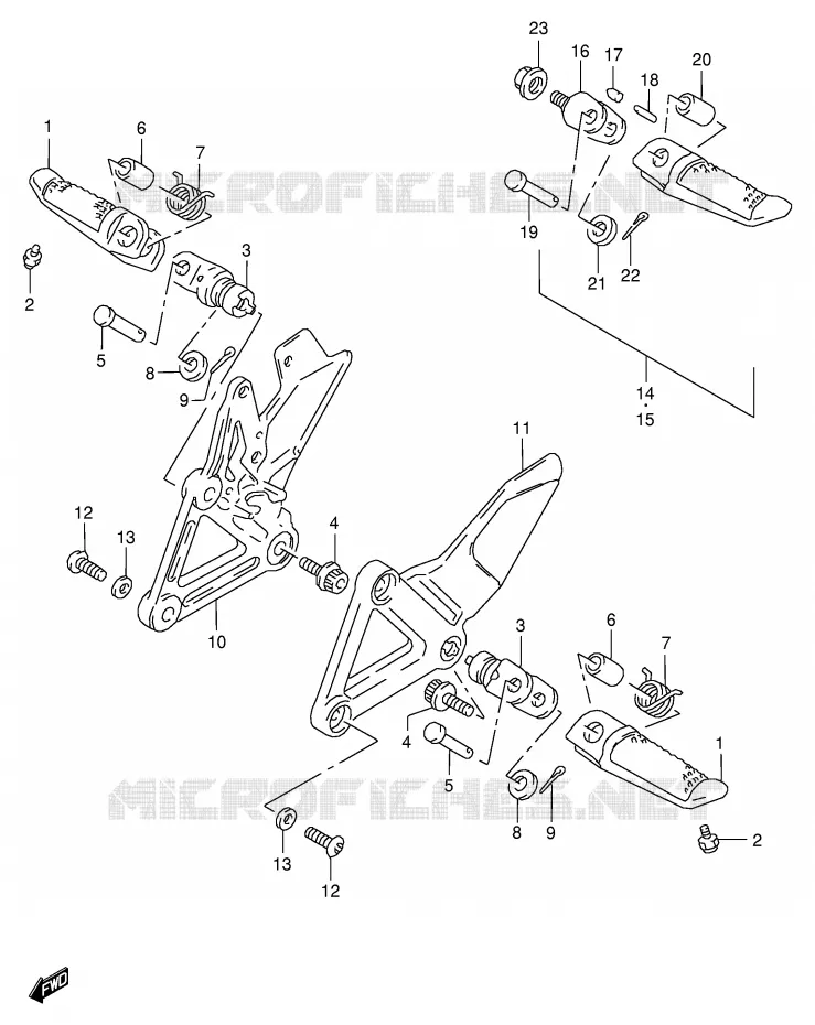 FOOTREST Suzuki MOTO 125 RG 1994  RG125FR(E18)