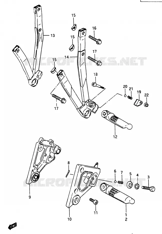 FOOTREST Suzuki MOTO 250 RG 1986  RG250G(G/H)