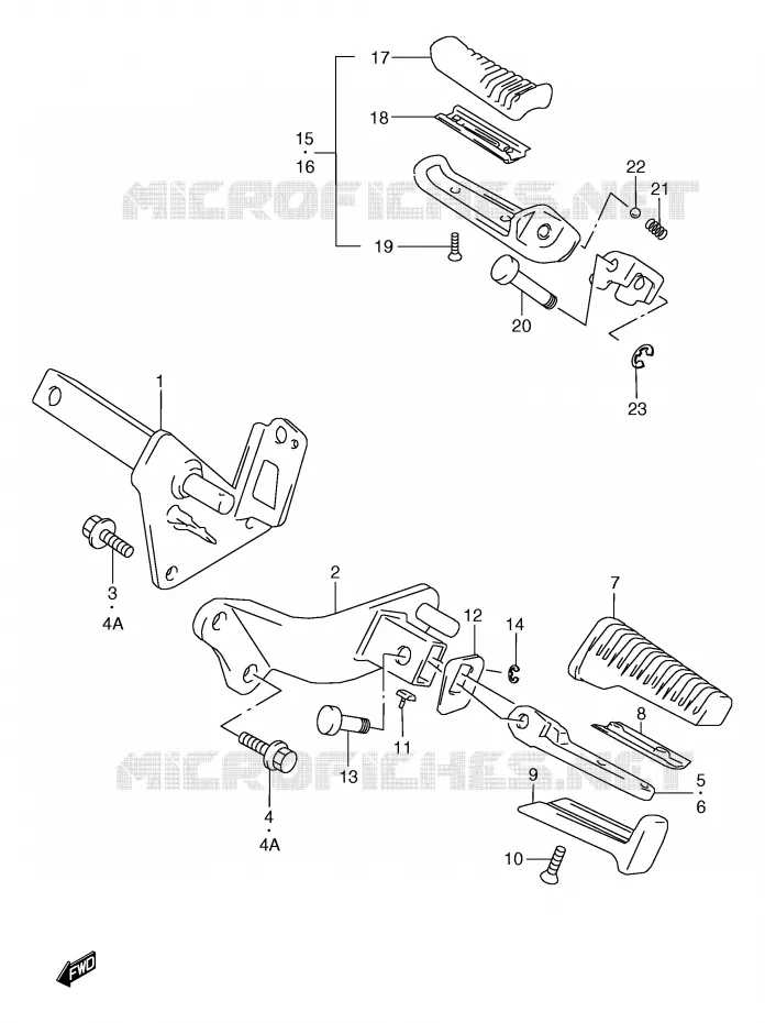 FOOTREST Suzuki MOTO 800 MARAUDER 2000  VZ800Y(E2)