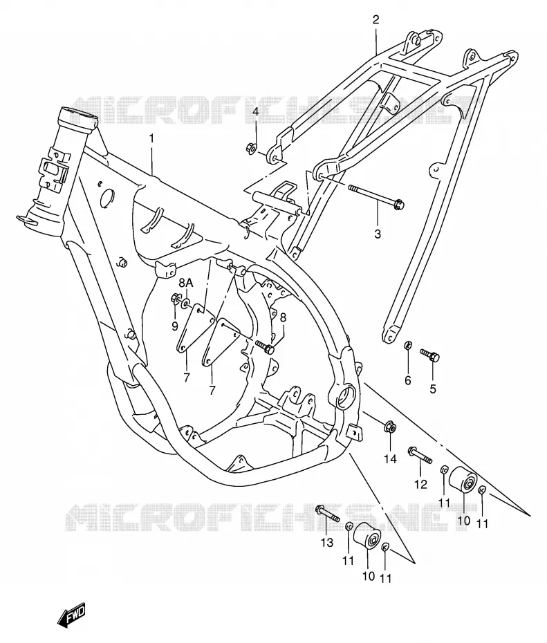 FRAME Suzuki MOTO 125 RM 1996  RM125T(E2)