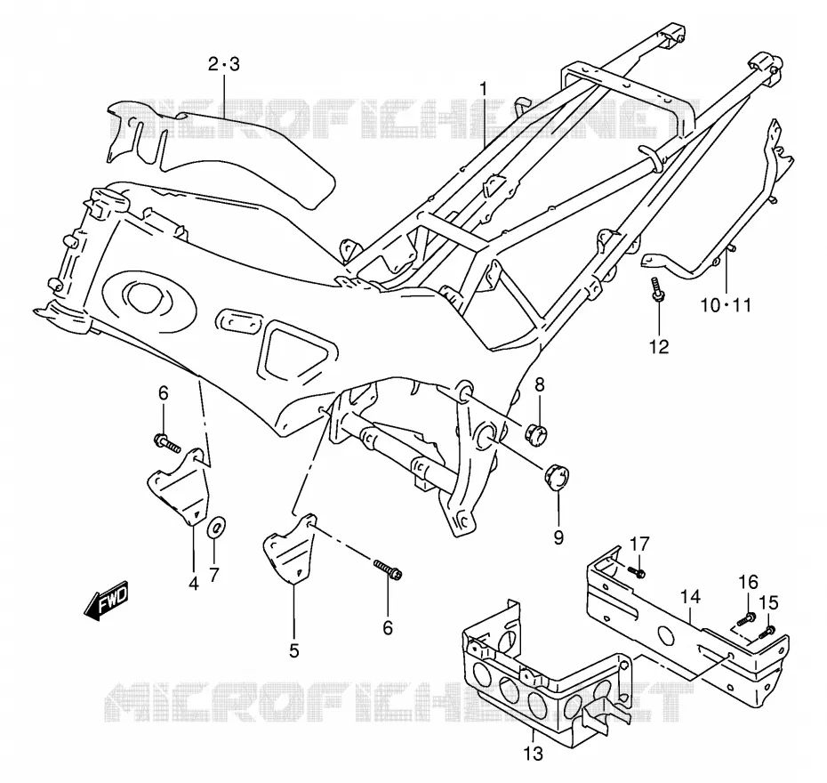 FRAME Suzuki MOTO 900 RF 1997  RF900RV(E2)