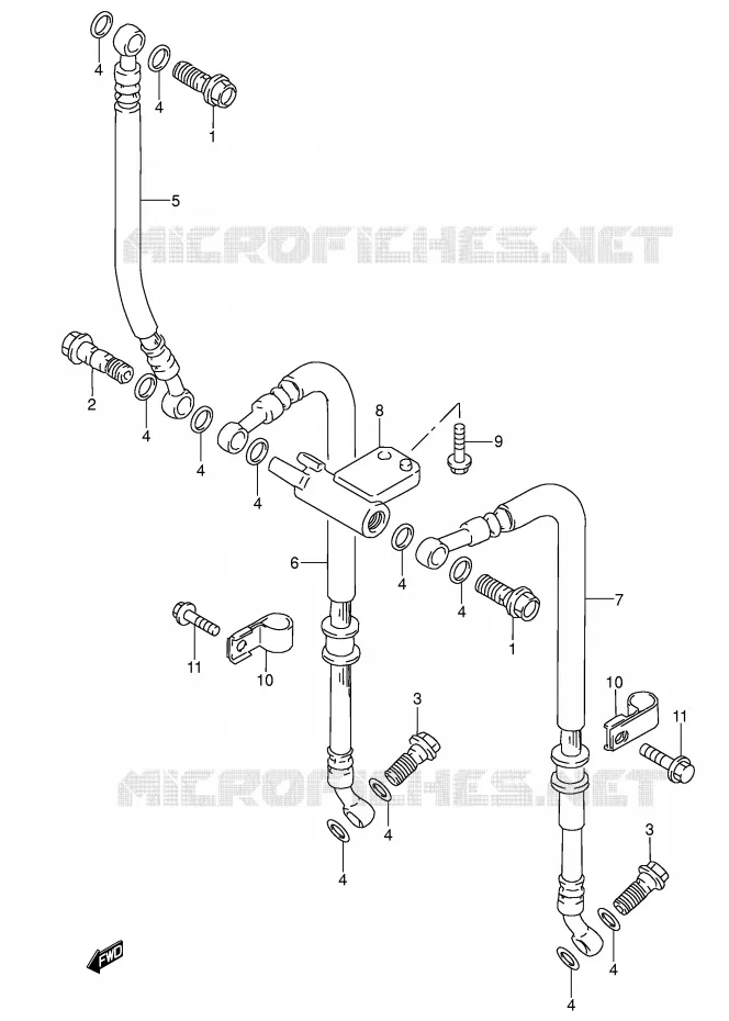 FRONT BRAKE HOSE Suzuki MOTO 600 RF 1995  RF600RS(E2)