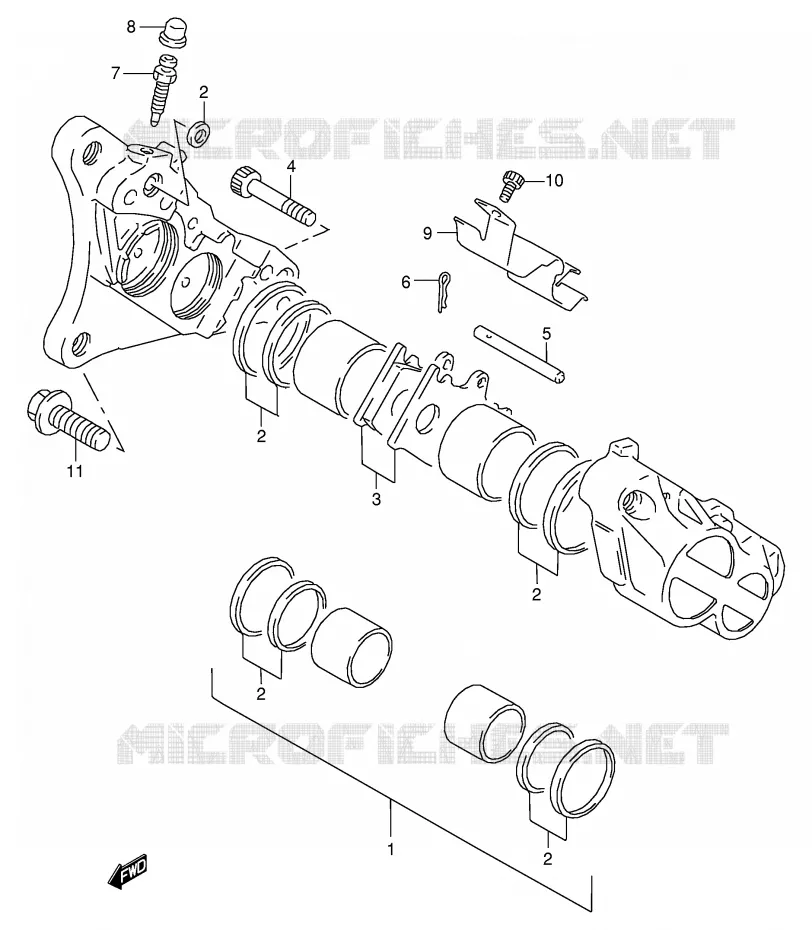 FRONT CALIPER Suzuki MOTO 125 RG 1992  RG125FUN(E18)