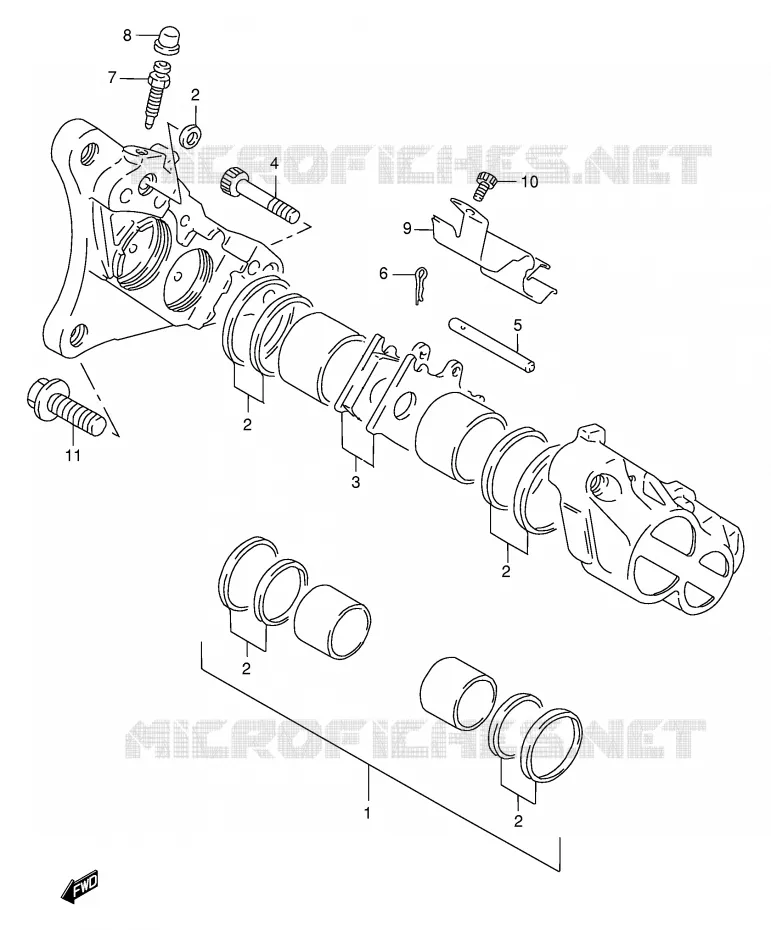 FRONT CALIPER Suzuki MOTO 125 RG 1999  RG125FX(E6)