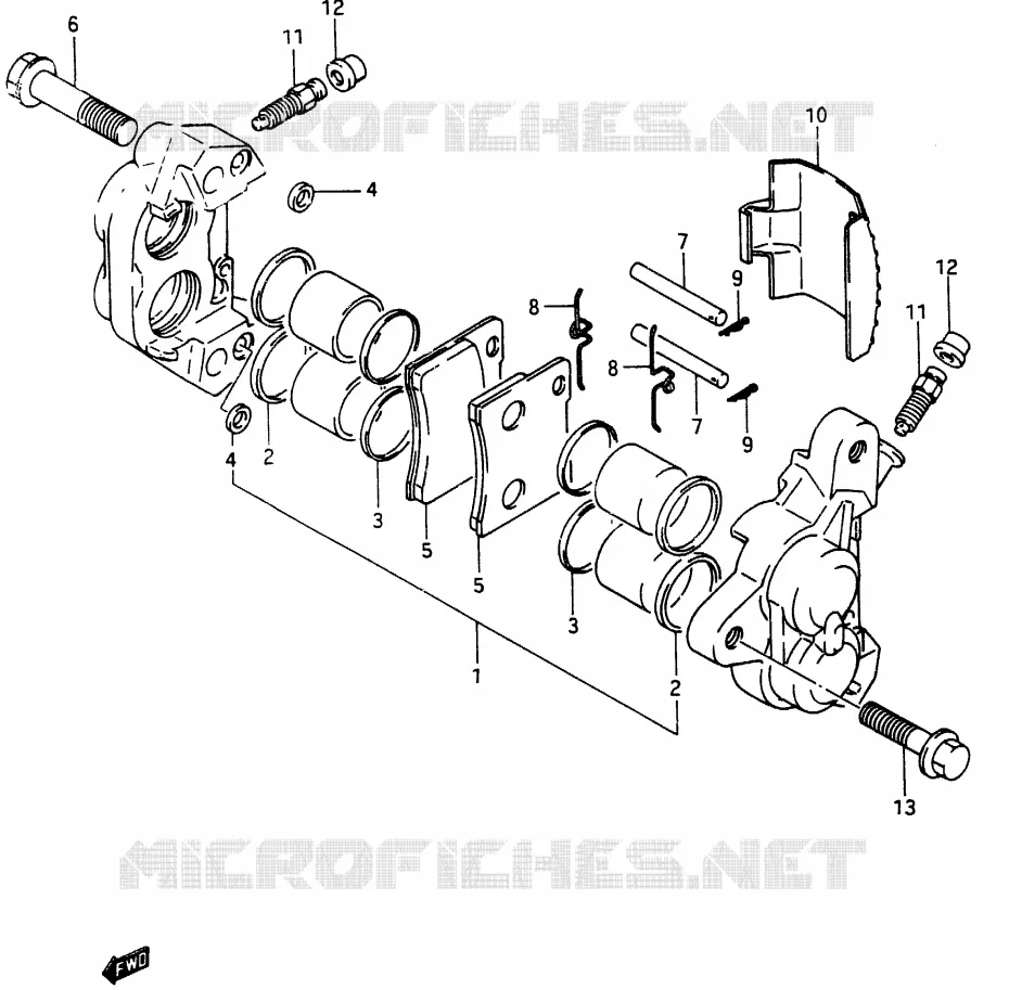 FRONT CALIPER Suzuki MOTO 250 RG 1987  RG250FH(G/H)