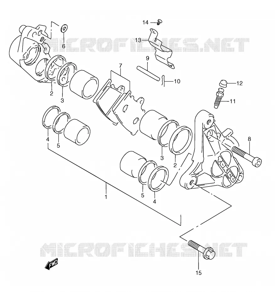 FRONT CALIPER Suzuki MOTO 250 RG 1993  RGV250P(E24)