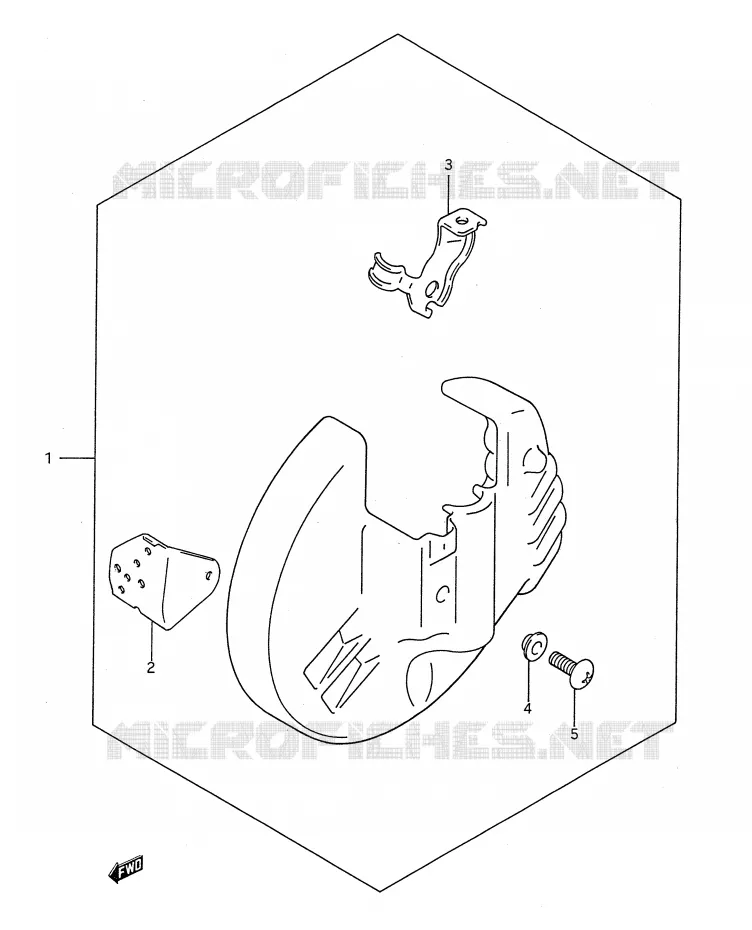 FRONT DISC COVER (MODEL K/L/M OPTIONAL) Suzuki MOTO 250 RM 1990  RM250L(E28)