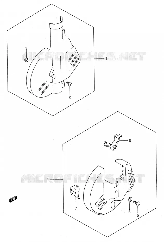 FRONT DISC COVER (OPTIONAL) Suzuki MOTO 125 RM 1990  RM125L(E28)