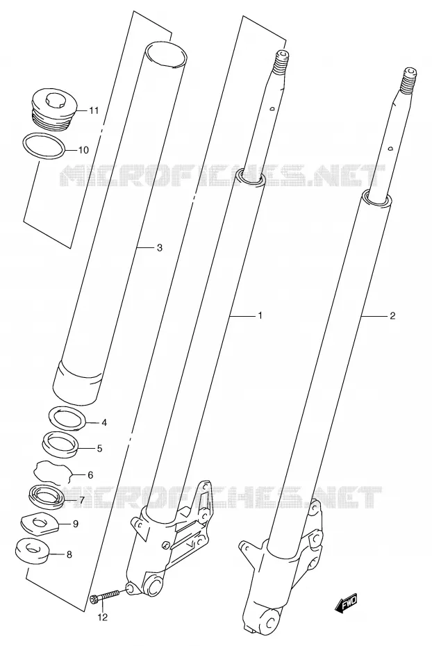 FRONT FORK Suzuki MOTO 800 MARAUDER 2000  VZ800Y(E2)