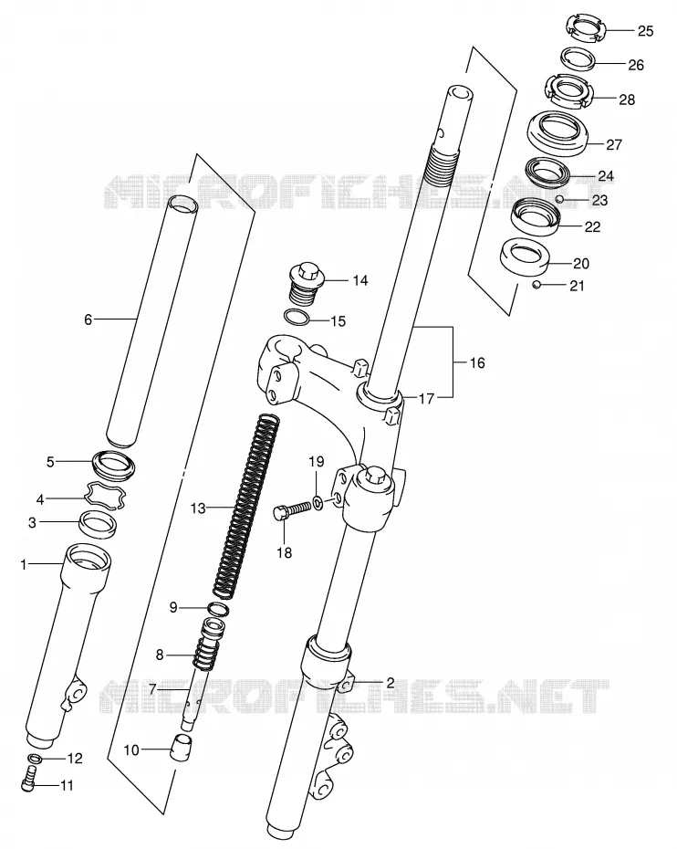 FRONT FORK Suzuki SCOOTER 125 UE 2001  UE125CTK1(P2)