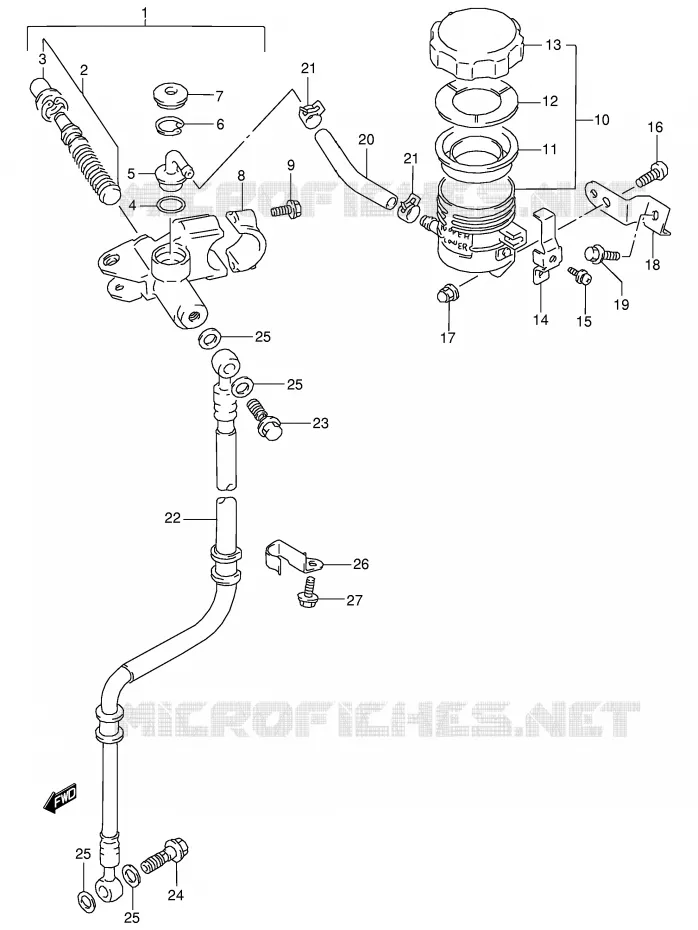 FRONT MASTER CYLINDER Suzuki MOTO 125 RG 1994  RG125FUR(E18)