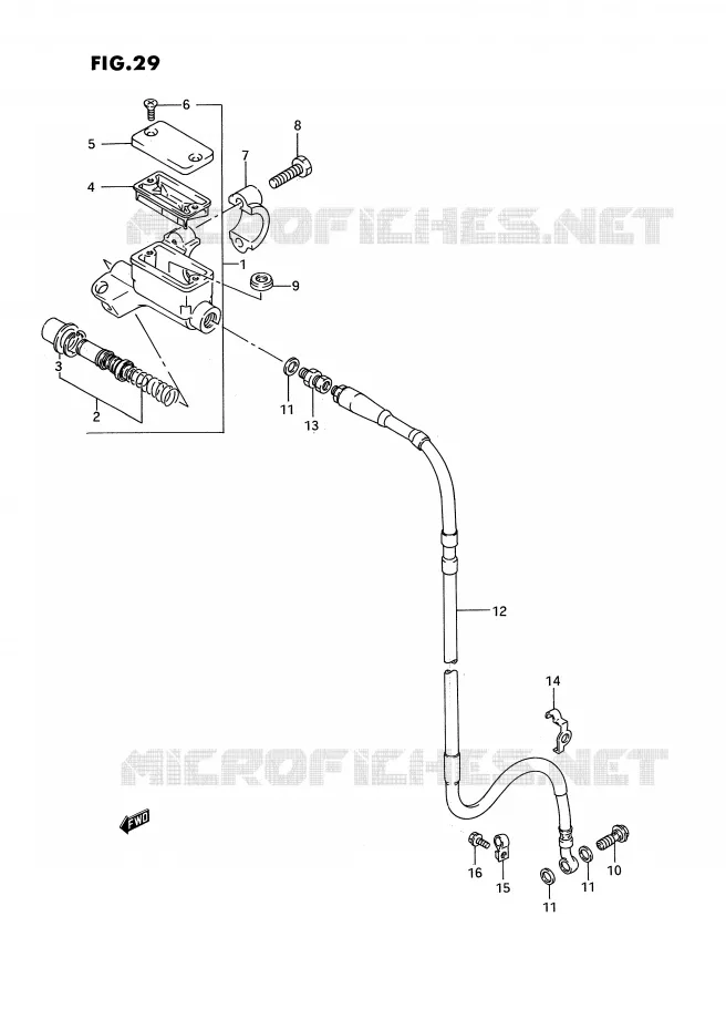 FRONT MASTER CYLINDER Suzuki MOTO 125 RM 1994  RM125R(E3)