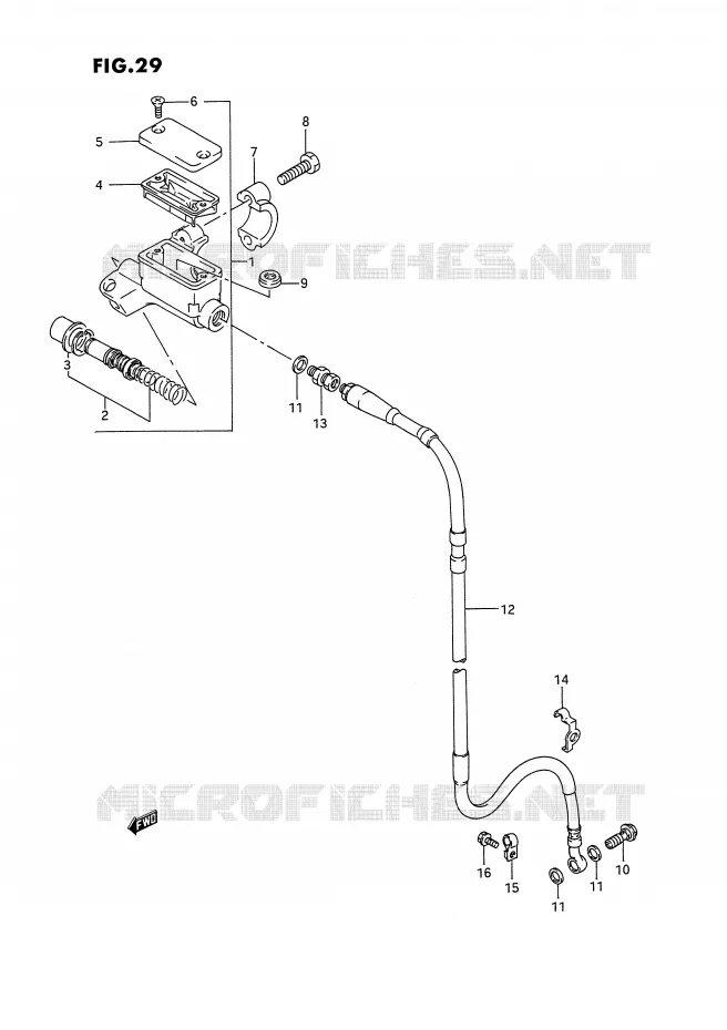 FRONT MASTER CYLINDER Suzuki MOTO 125 RM 1995  RM125S(E2)
