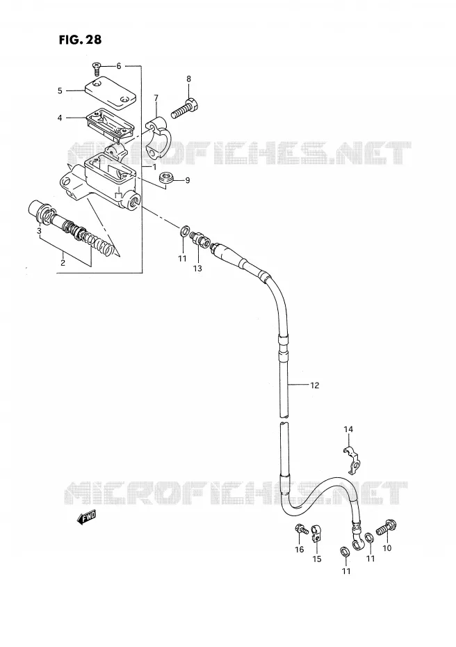 FRONT MASTER CYLINDER Suzuki MOTO 250 RM 1995  RM250S(E2)