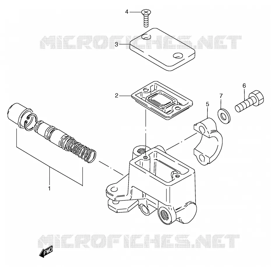 FRONT MASTER CYLINDER Suzuki MOTO 80 RG 1985  RG80CF(E4)