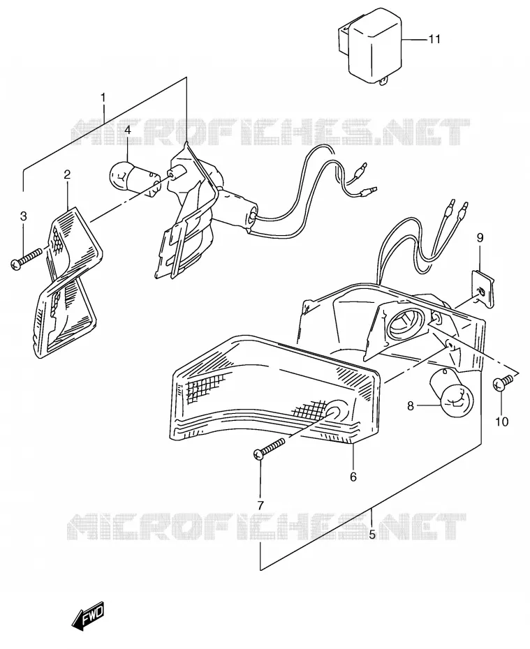 FRONT TURNSIGNAL LAMP (MODEL M) Suzuki SCOOTER 50 Autres-modeles 1996  RC50T(E1)