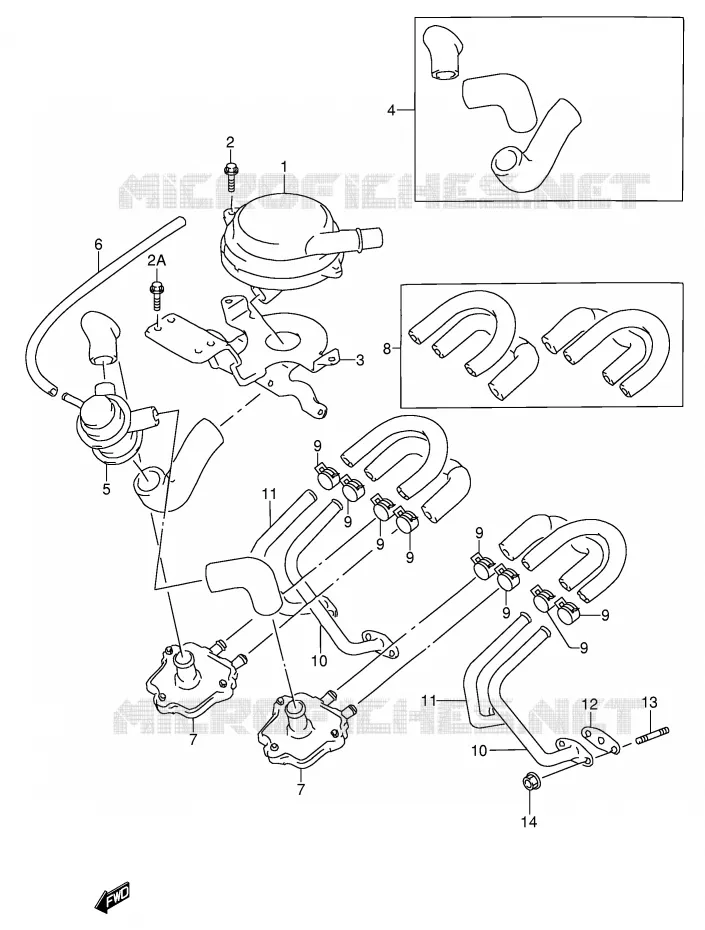 FUEL EVAP SYSTEM (MODEL S/V E18) Suzuki MOTO 600 RF 1993  RF600RUP(E2)